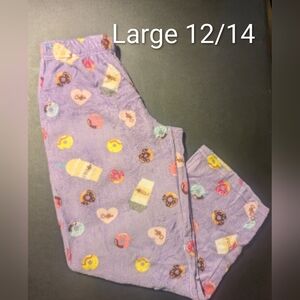 Purple Donut Print Pajama Pants